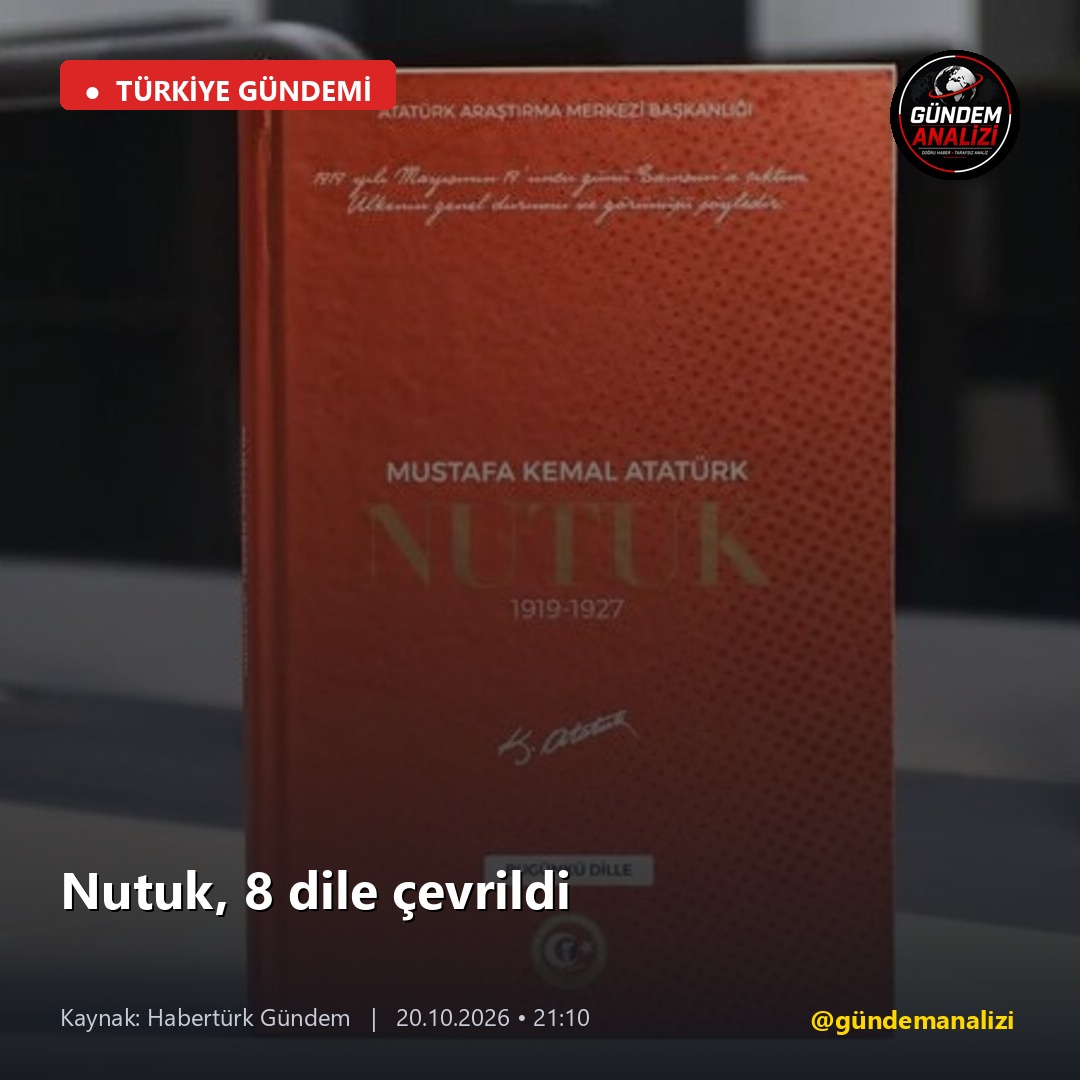 Nutuk, 8 dile çevrildi