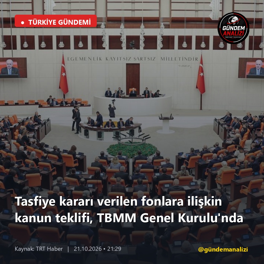 Tasfiye kararı verilen fonlara ilişkin kanun teklifi, TBMM Genel Kurulu'nda