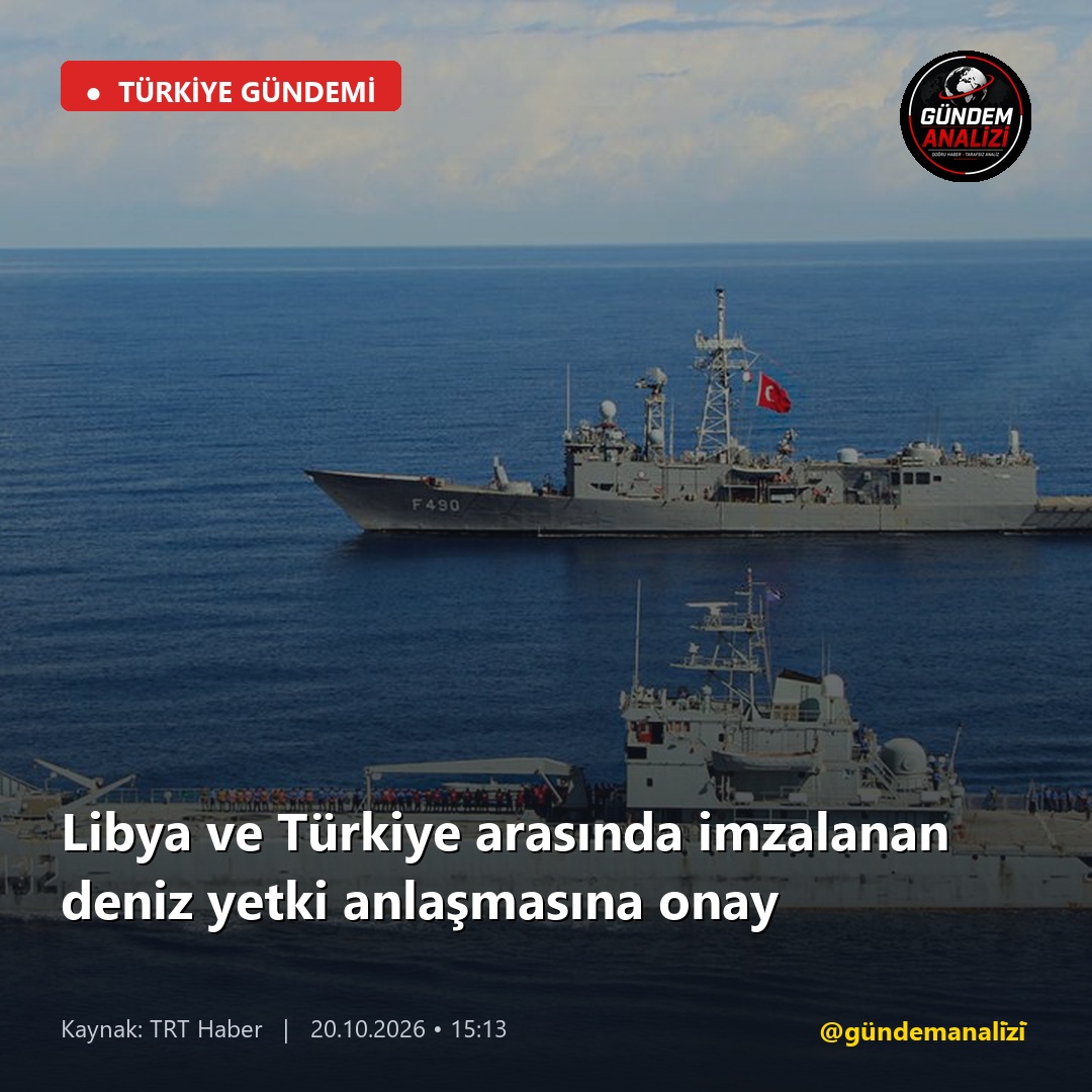 Libya ve Türkiye arasında imzalanan deniz yetki anlaşmasına onay