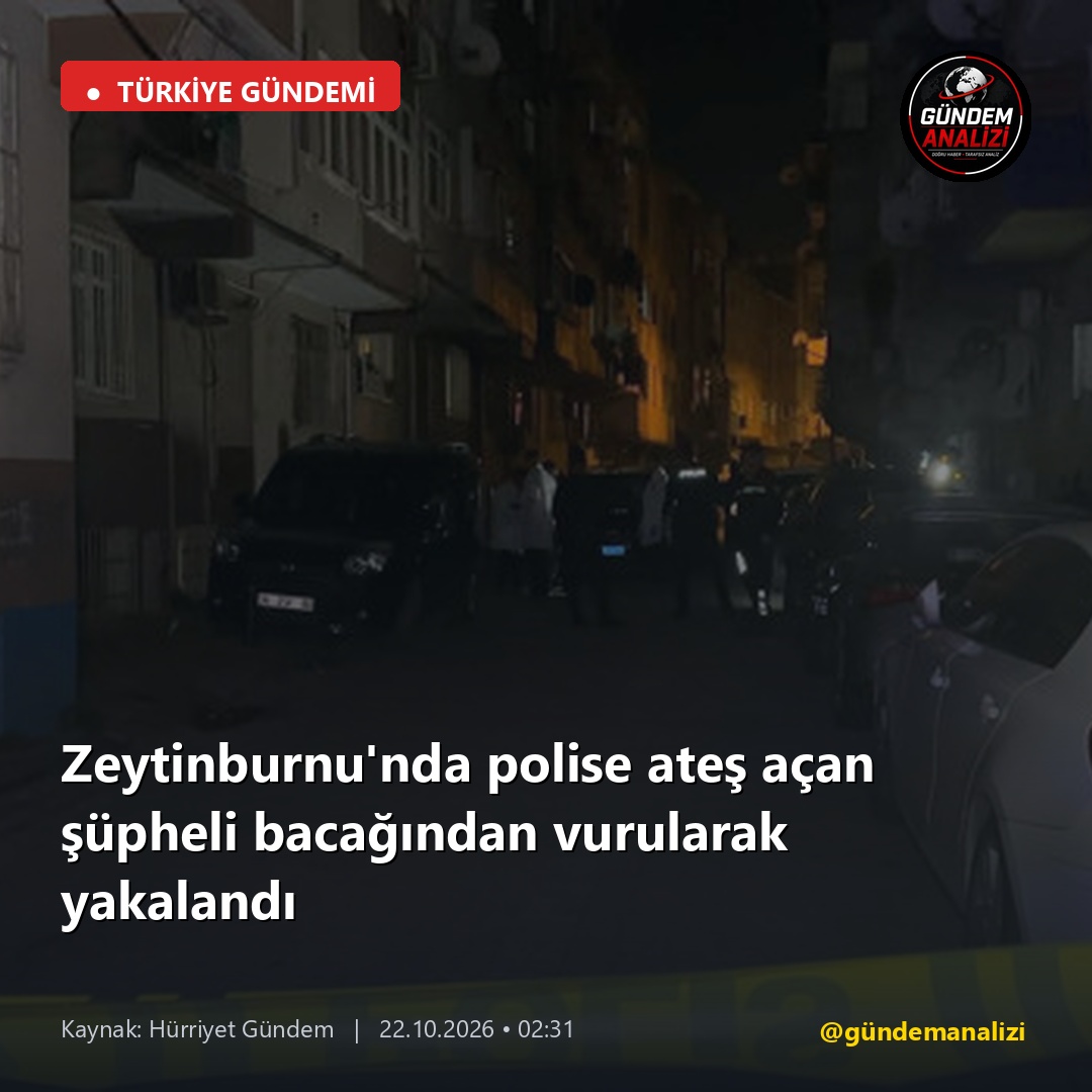 Zeytinburnu'nda polise ateş açan şüpheli bacağından vurularak yakalandı