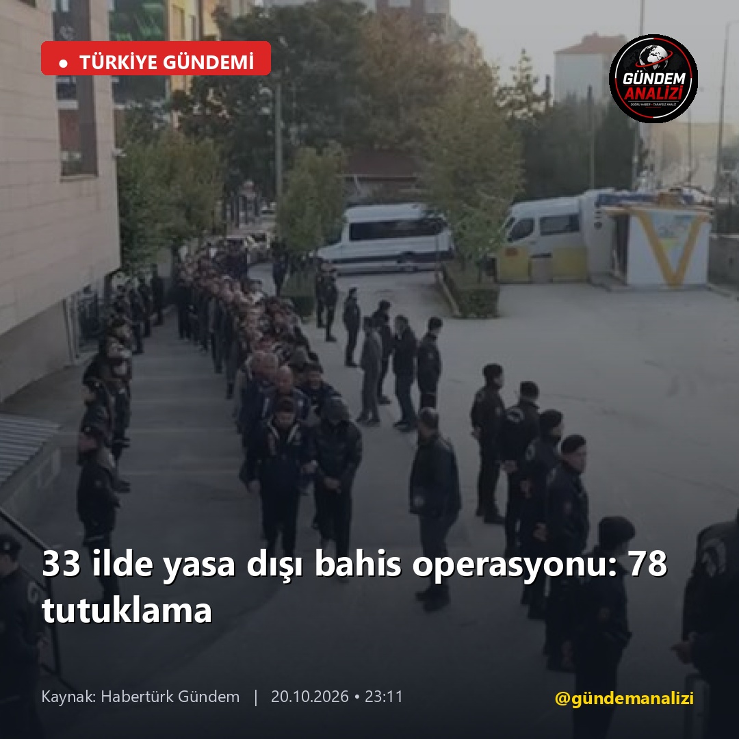 33 ilde yasa dışı bahis operasyonu: 78 tutuklama