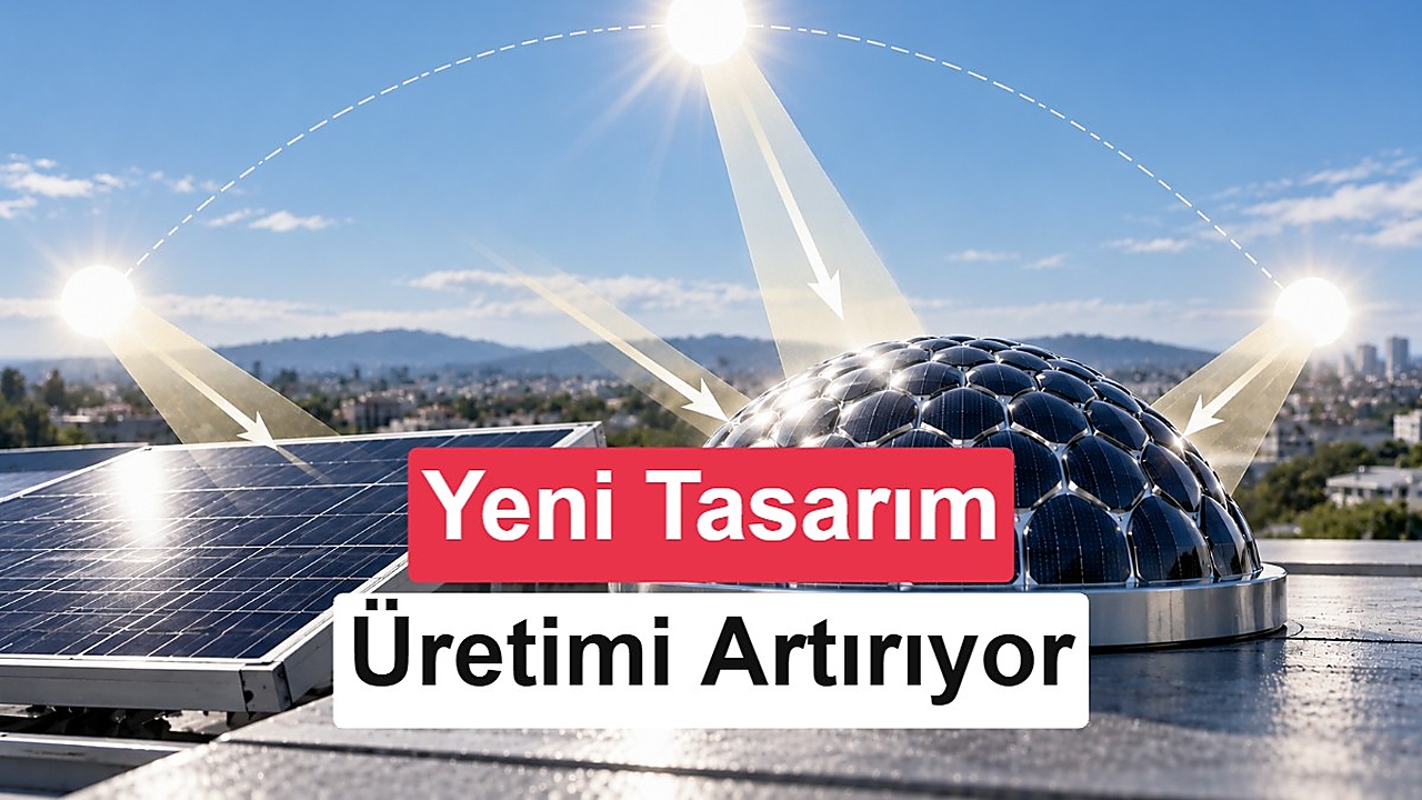 Güneş ışığı hangi açıdan gelirse gelsin elektrik üreten güneş paneli