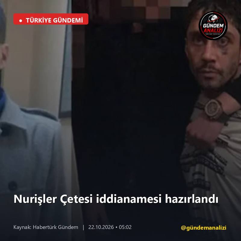 Nurişler Çetesi iddianamesi hazırlandı