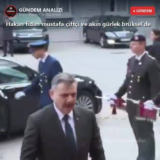 Hakan fidan mustafa çiftçi ve akın gürlek brüksel'de
