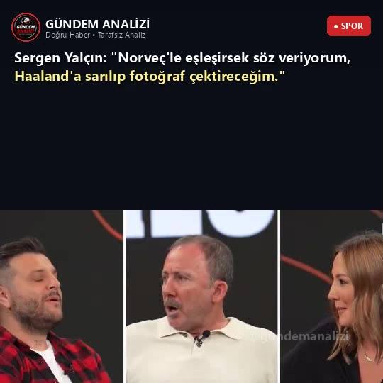 Sergen Yalçın: "Norveç'le eşleşirsek söz veriyorum, Haaland'a sarılıp fotoğraf çektireceğim."